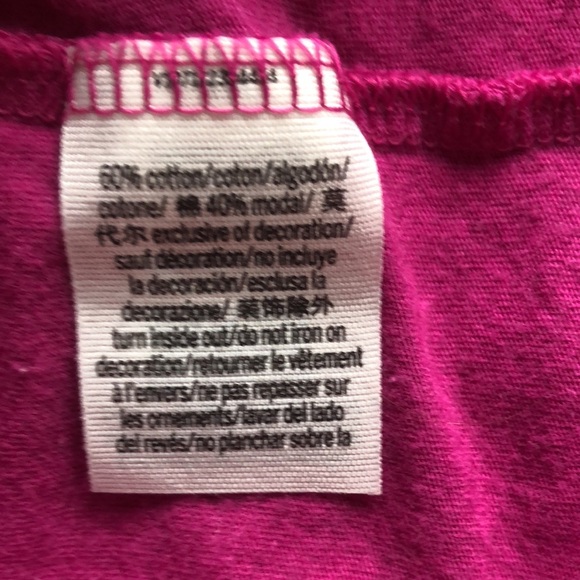 Victoria’s Secret Pink Purple White Love You Cropped Tee Shirt T-Shirt Top M - Picture 8 of 9